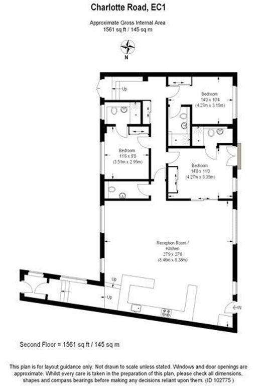 3 bedroom flat to rent - floorplan