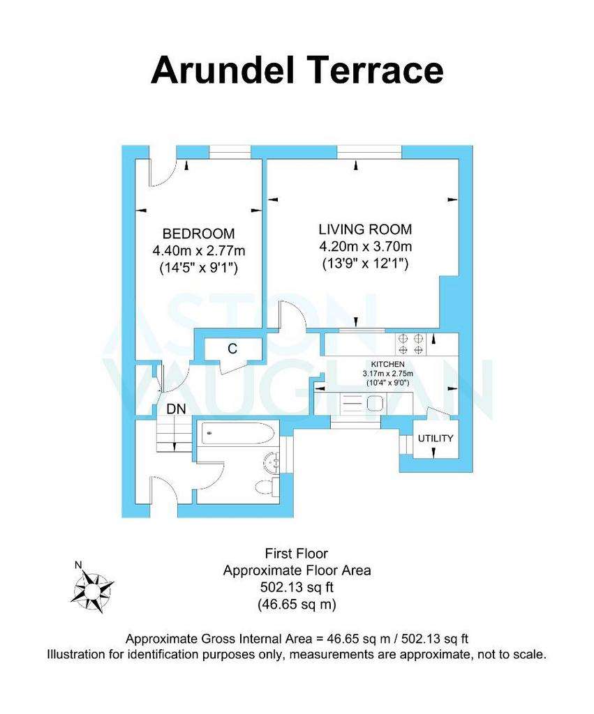 1 bedroom flat to rent - floorplan