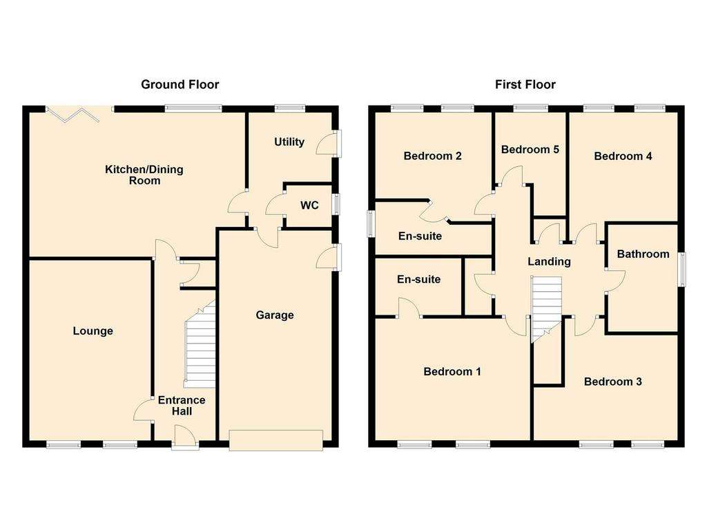 5 bedroom detached house for sale - floorplan