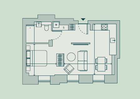 Studio flat for sale - floorplan