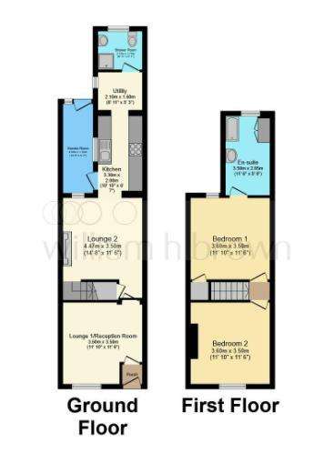 2 bedroom terraced house for sale - floorplan