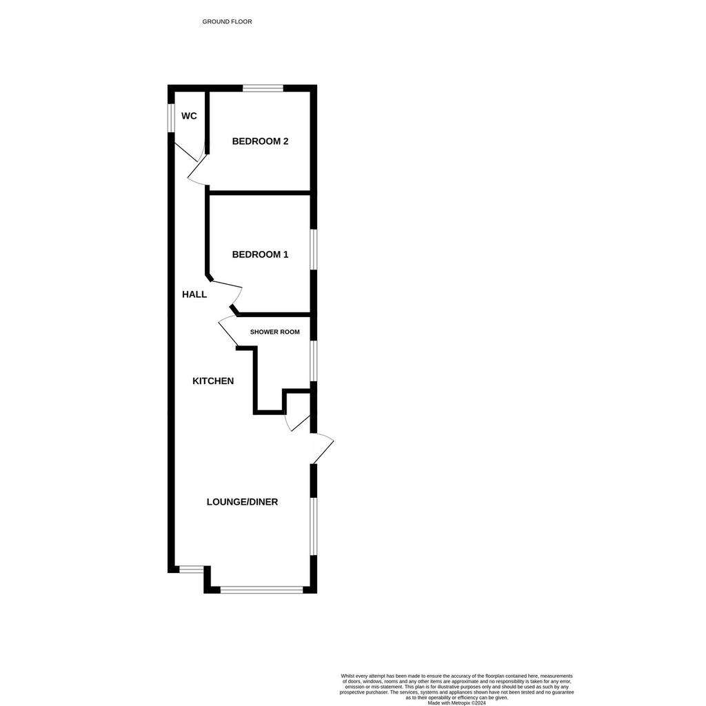 2 bedroom park home for sale - floorplan