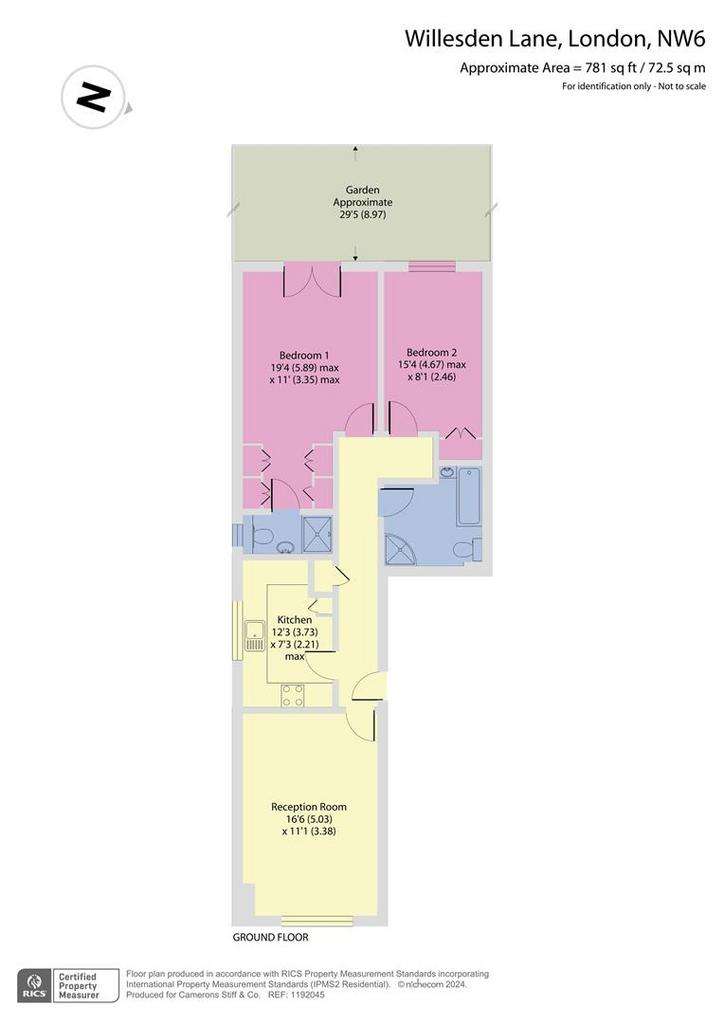 2 bedroom flat for sale - floorplan