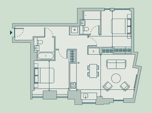 2 bedroom flat for sale - floorplan