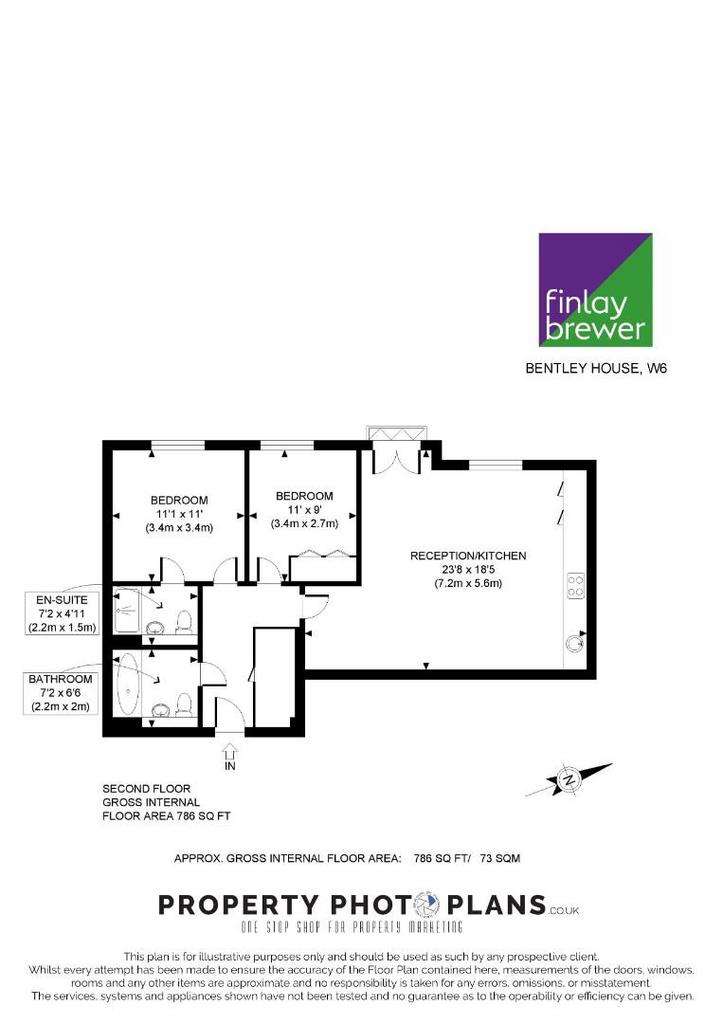 2 bedroom flat to rent - floorplan