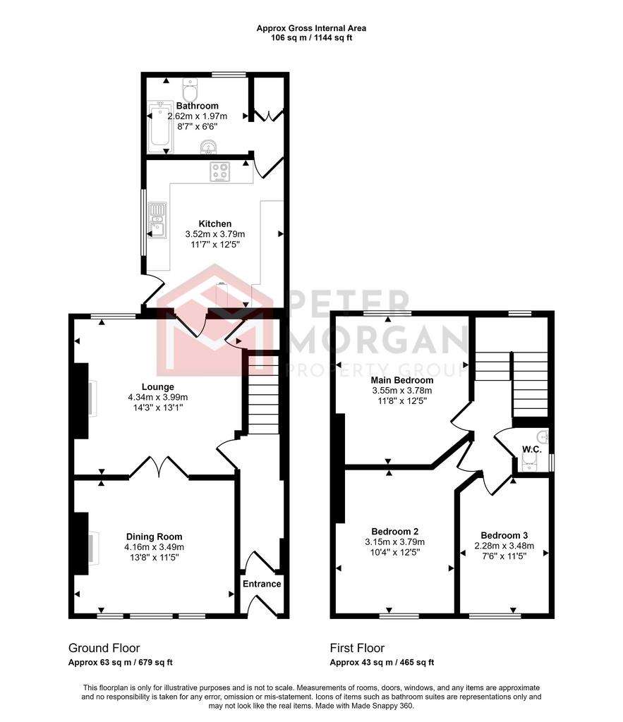 3 bedroom detached house for sale - floorplan