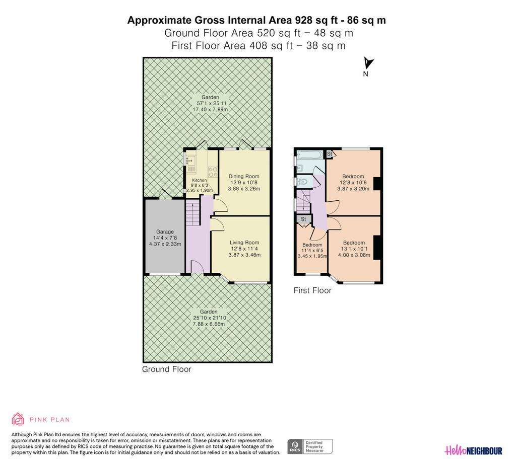 3 bedroom terraced house to rent - floorplan