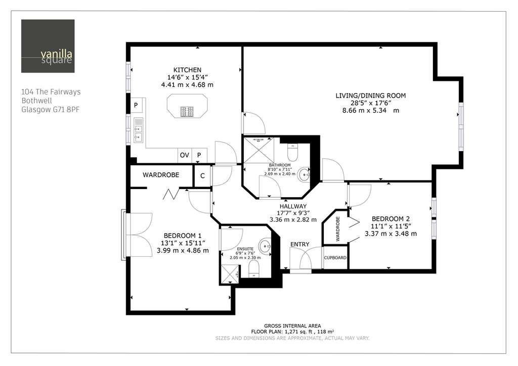 2 bedroom flat for sale - floorplan