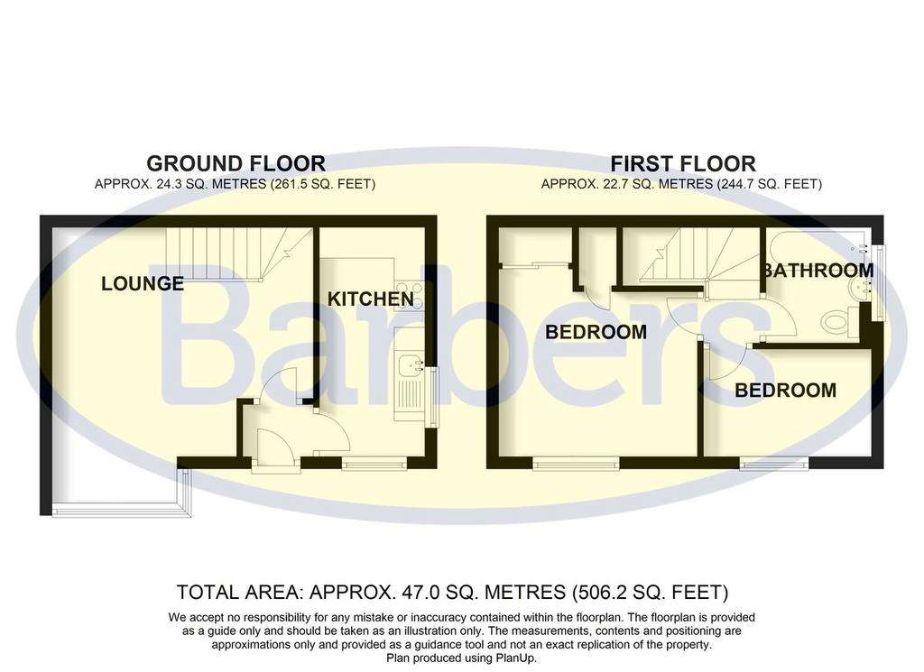 2 bedroom semi-detached house to rent - floorplan