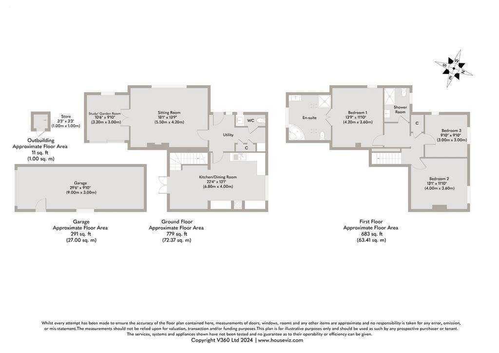 3 bedroom semi-detached house for sale - floorplan