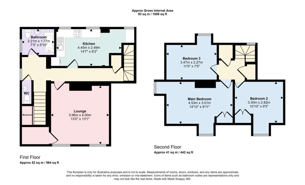 3 bedroom flat to rent - floorplan