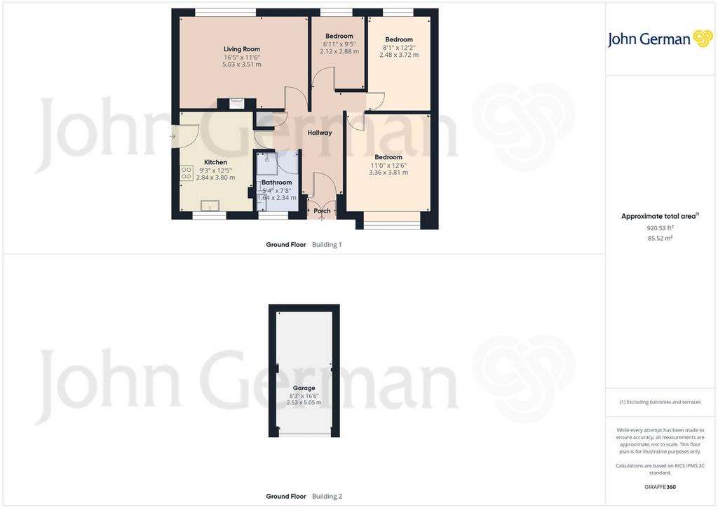 3 bedroom detached bungalow for sale - floorplan