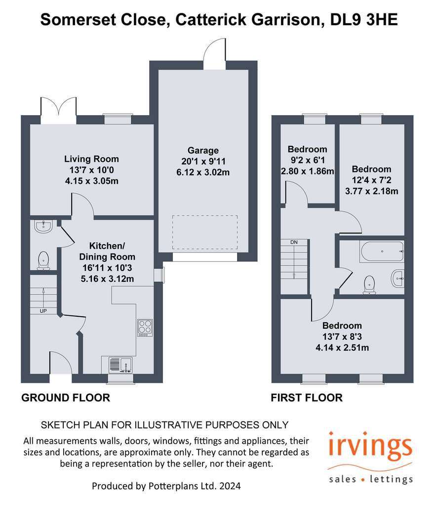 3 bedroom semi-detached house for sale - floorplan