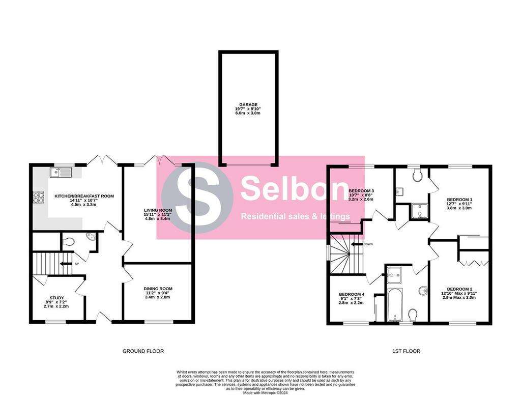 4 bedroom detached house for sale - floorplan