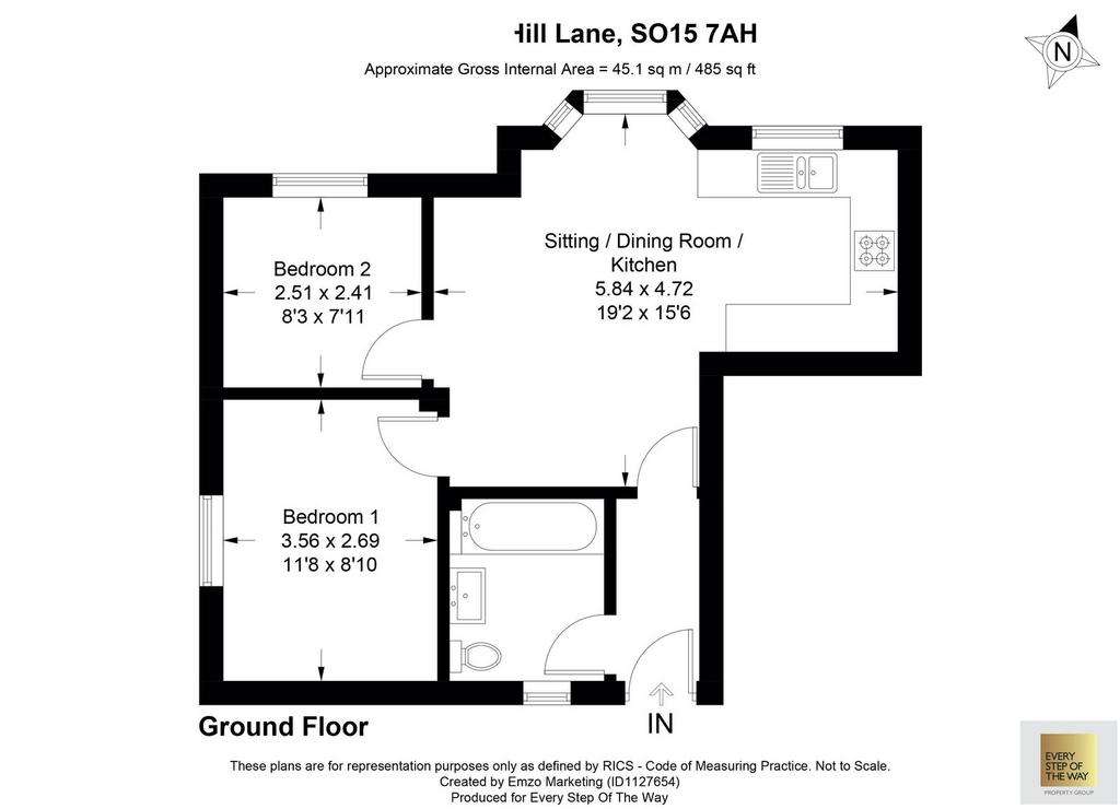 2 bedroom flat for sale - floorplan