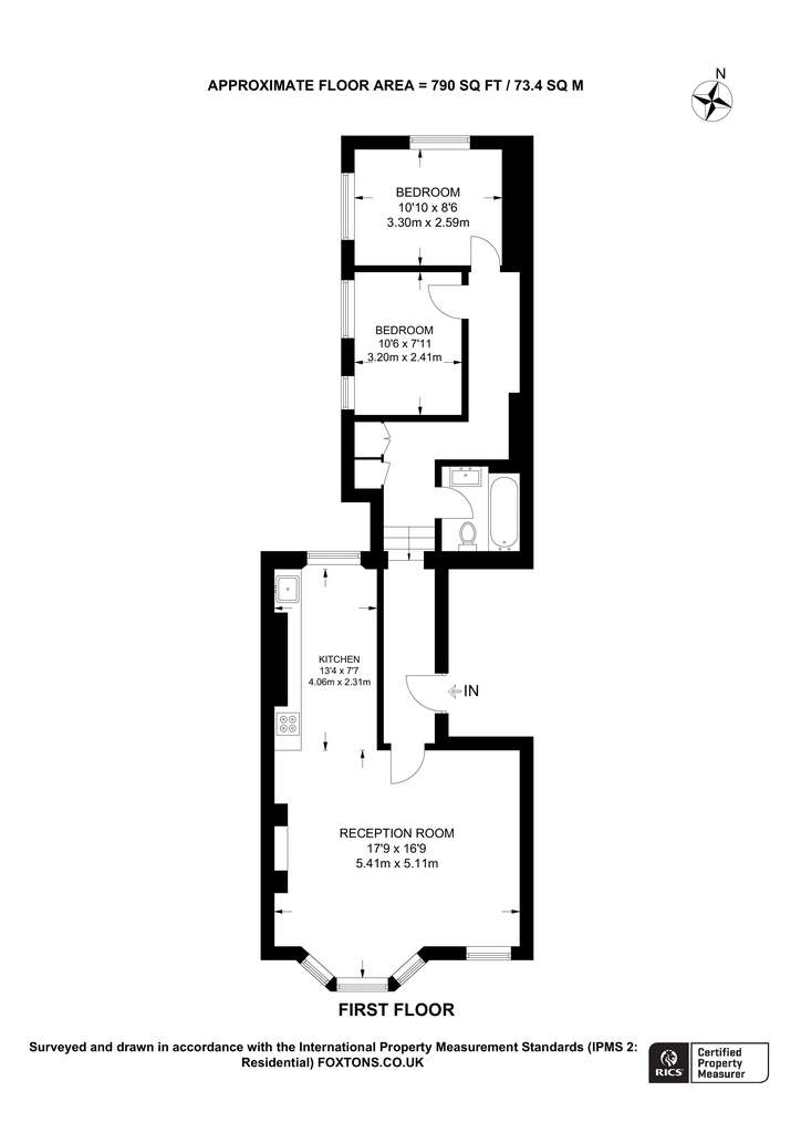 2 bedroom flat to rent - floorplan