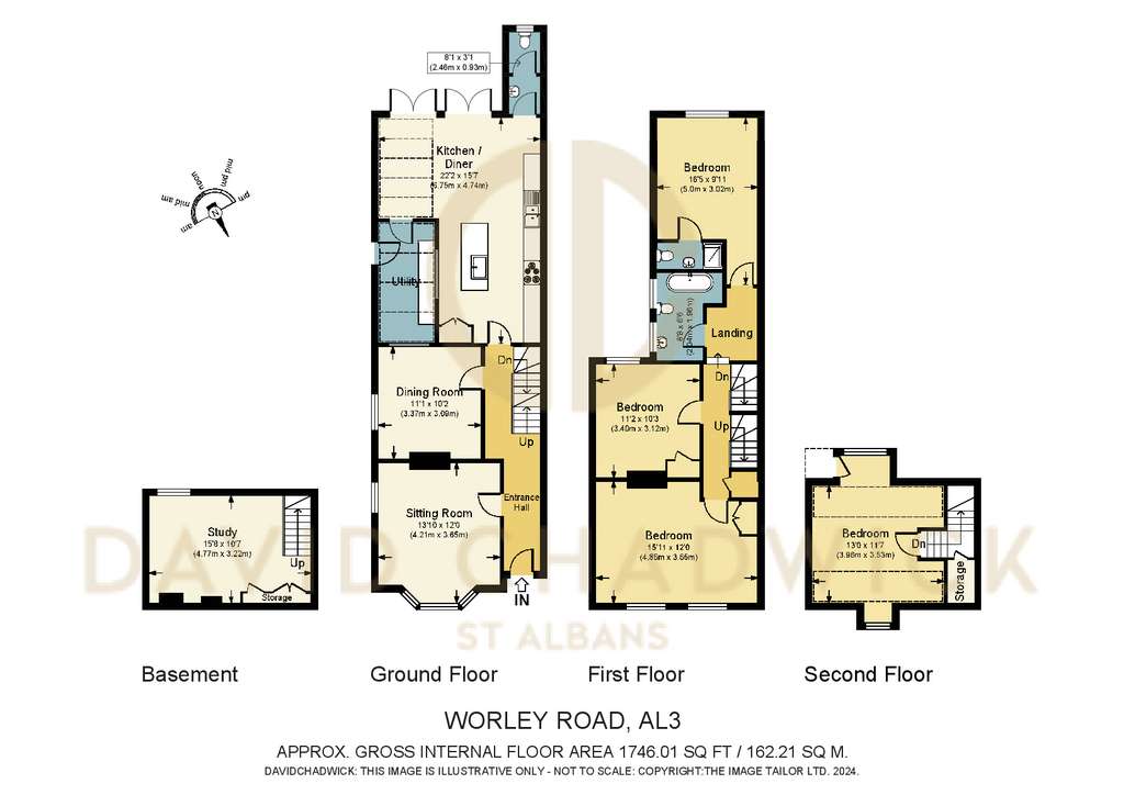 4 bedroom town house for sale - floorplan