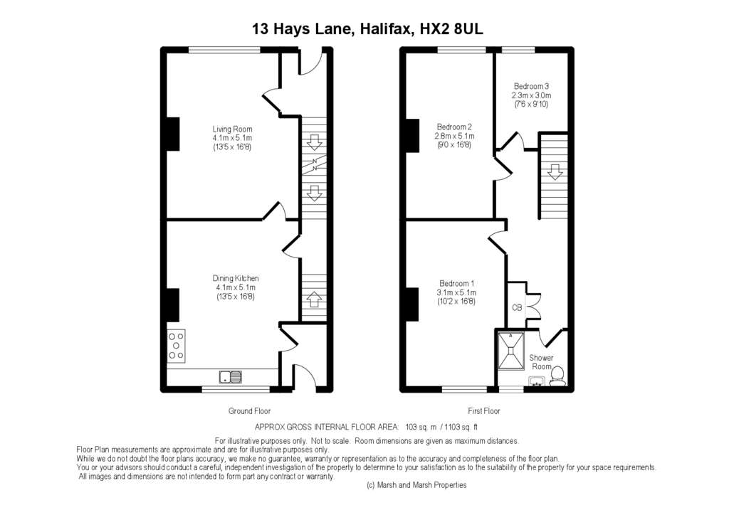 3 bedroom cottage for sale - floorplan