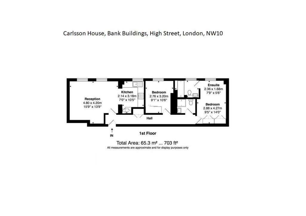 2 bedroom flat to rent - floorplan