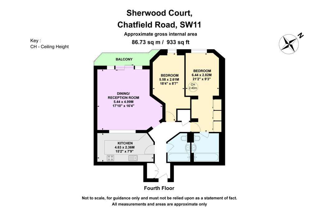 2 bedroom flat to rent - floorplan