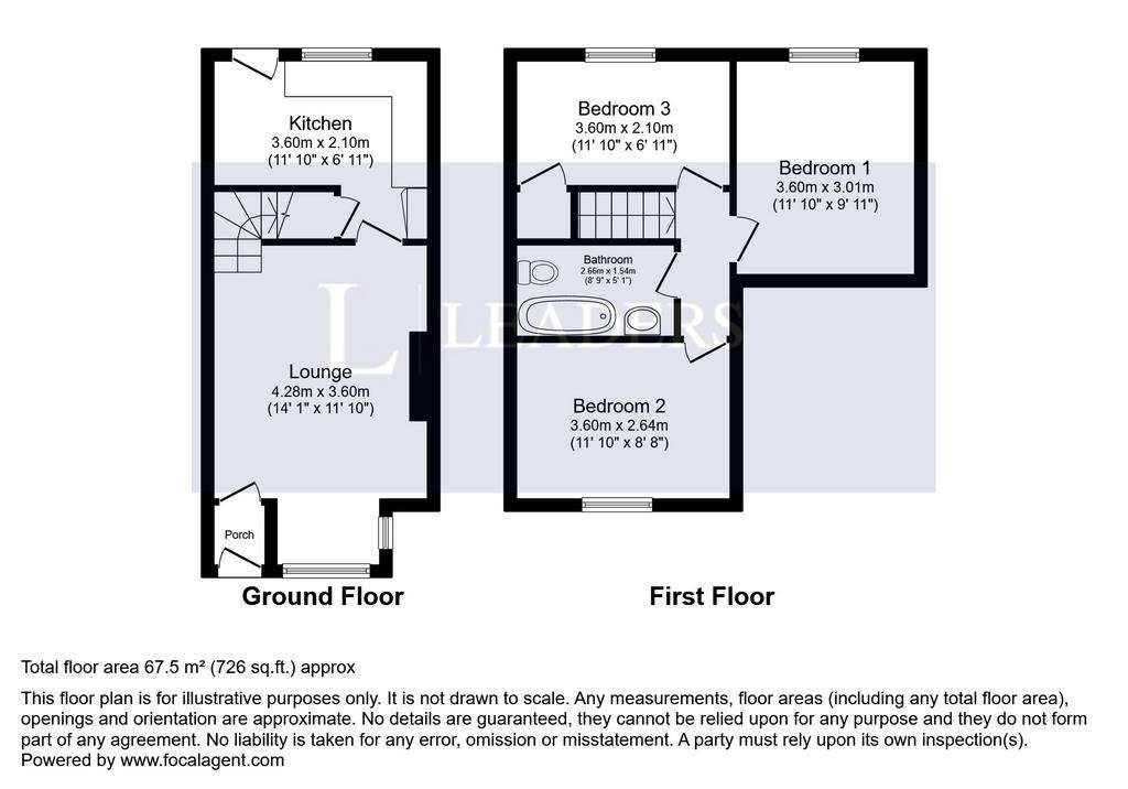 3 bedroom terraced house to rent - floorplan