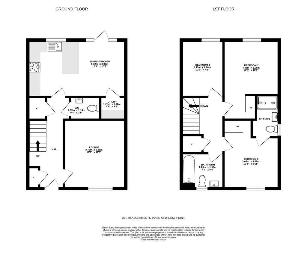 3 bedroom semi-detached villa for sale - floorplan