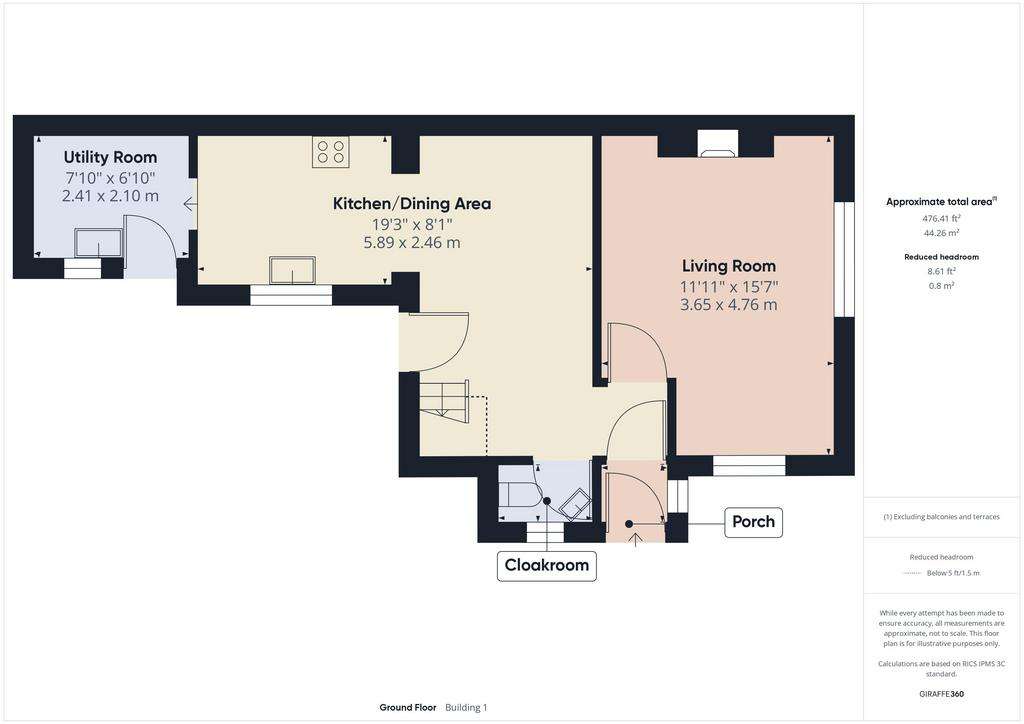 2 bedroom cottage for sale - floorplan