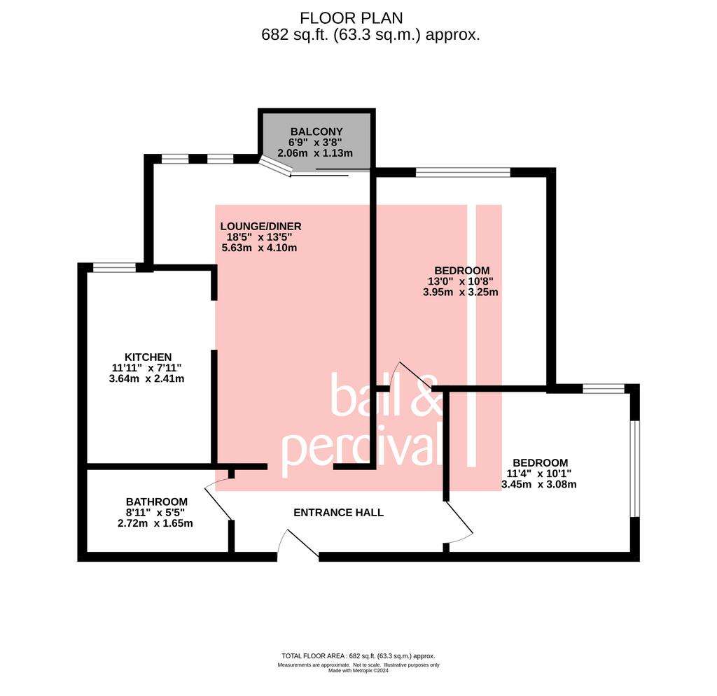 2 bedroom flat for sale - floorplan