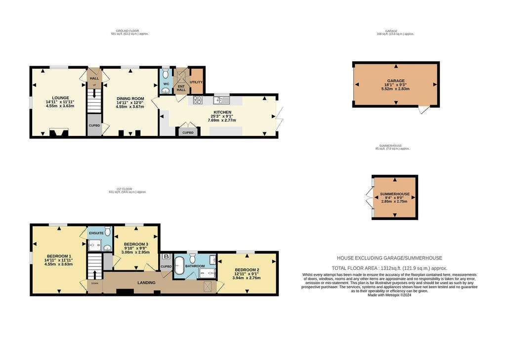 3 bedroom semi-detached house for sale - floorplan