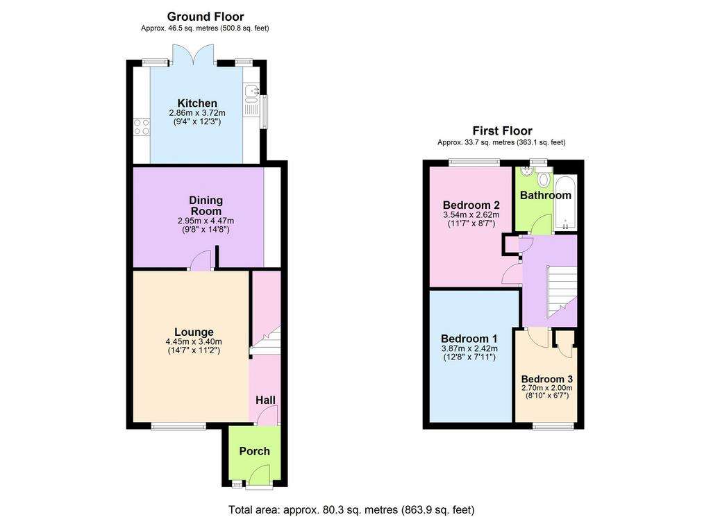 3 bedroom semi-detached house to rent - floorplan