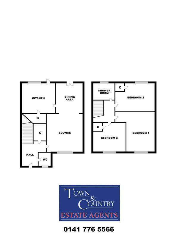 3 bedroom semi-detached house for sale - floorplan