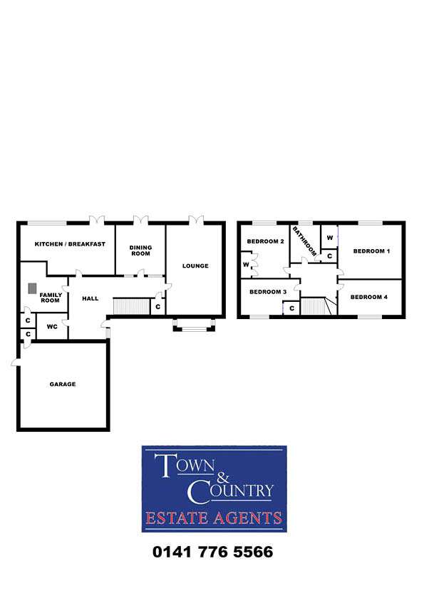 4 bedroom detached villa for sale - floorplan