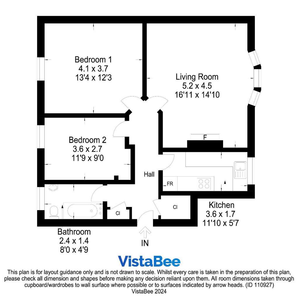 2 bedroom flat for sale - floorplan