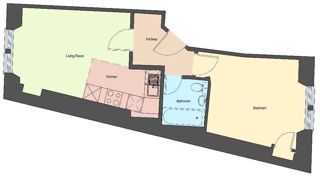 1 bedroom flat to rent - floorplan