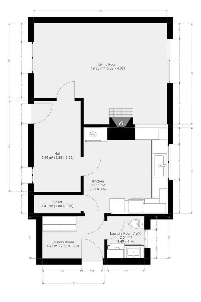 3 bedroom semi-detached house to rent - floorplan