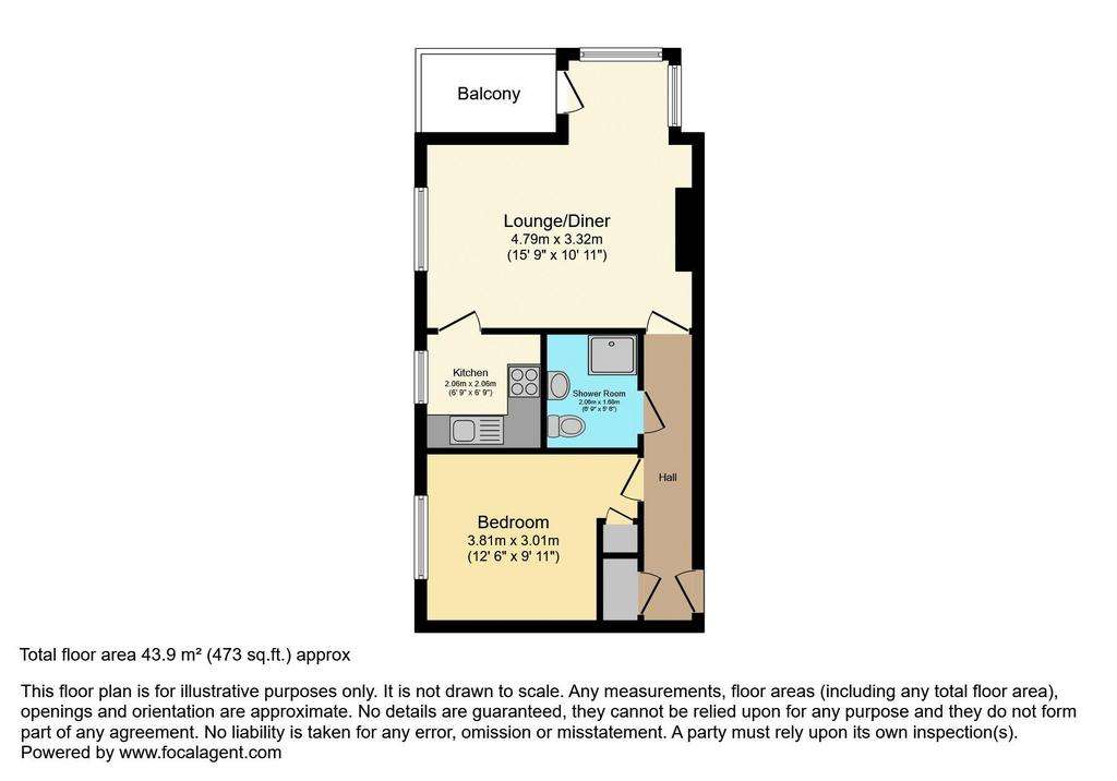 1 bedroom retirement property for sale - floorplan