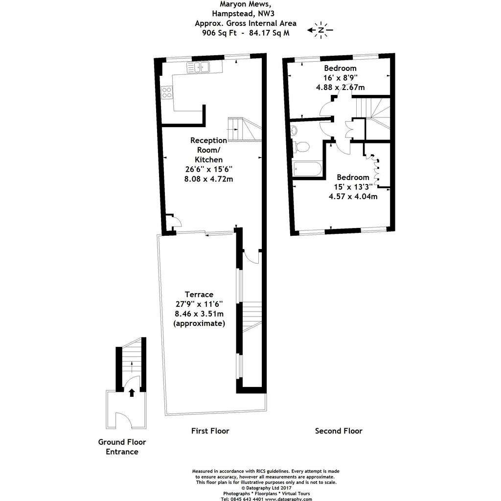 2 bedroom flat to rent - floorplan