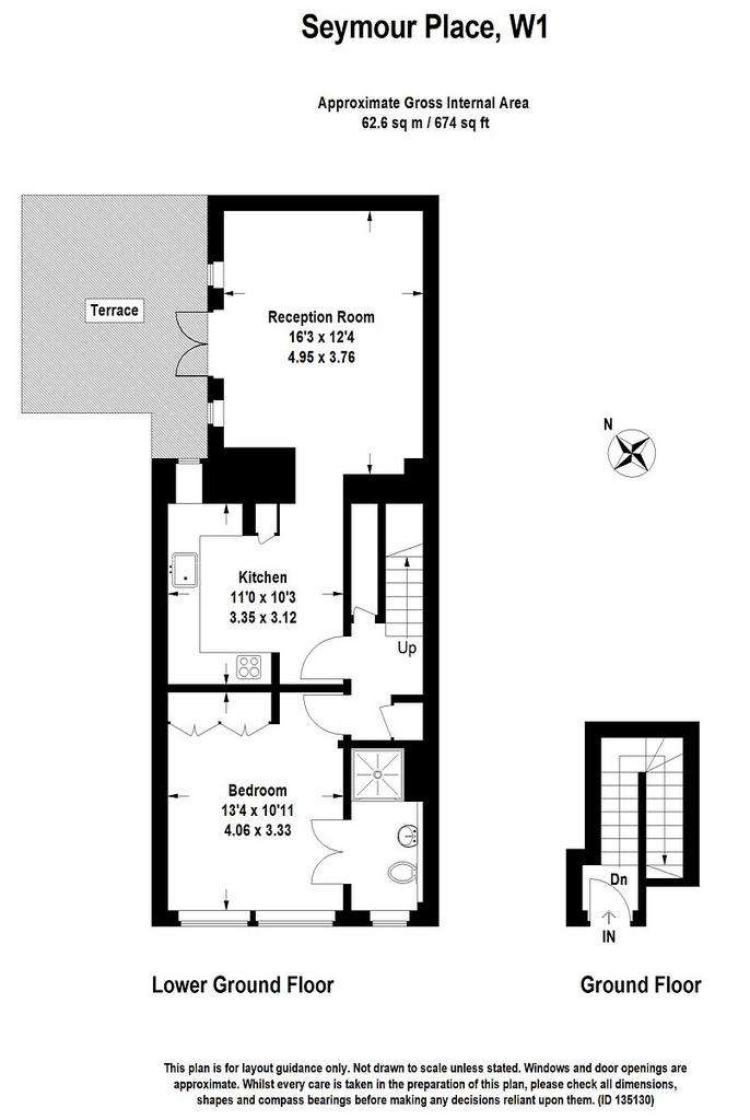 1 bedroom flat to rent - floorplan