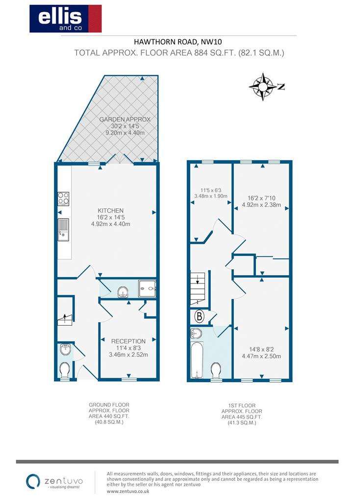 4 bedroom end of terrace house to rent - floorplan