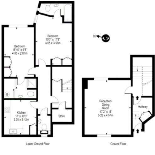 2 bedroom flat to rent - floorplan