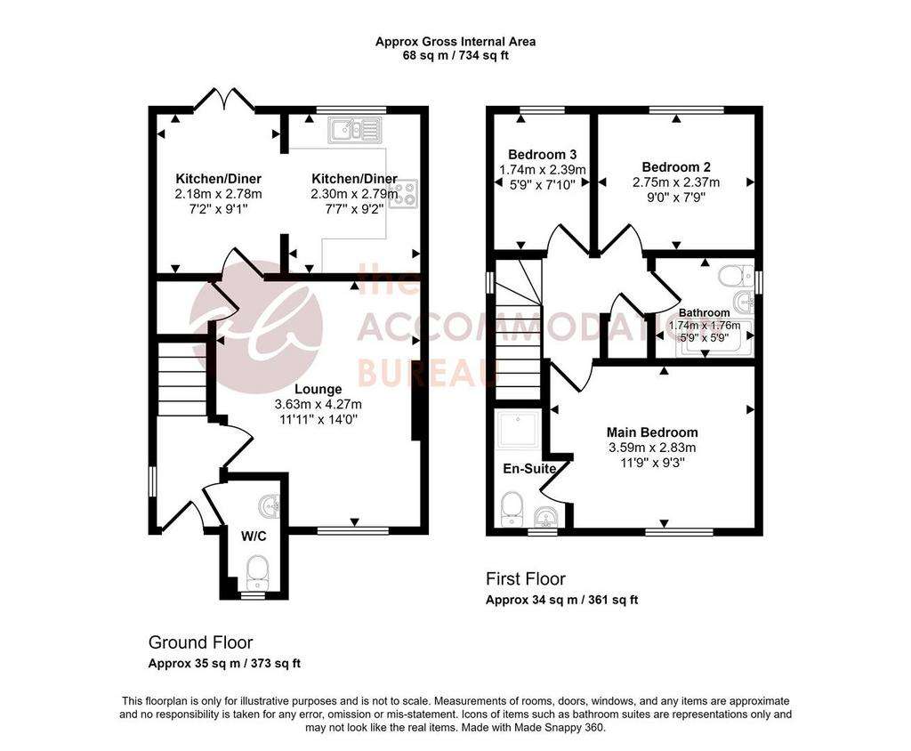 3 bedroom detached house to rent - floorplan