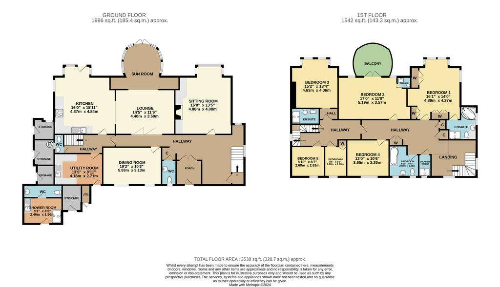 6 bedroom detached house for sale - floorplan