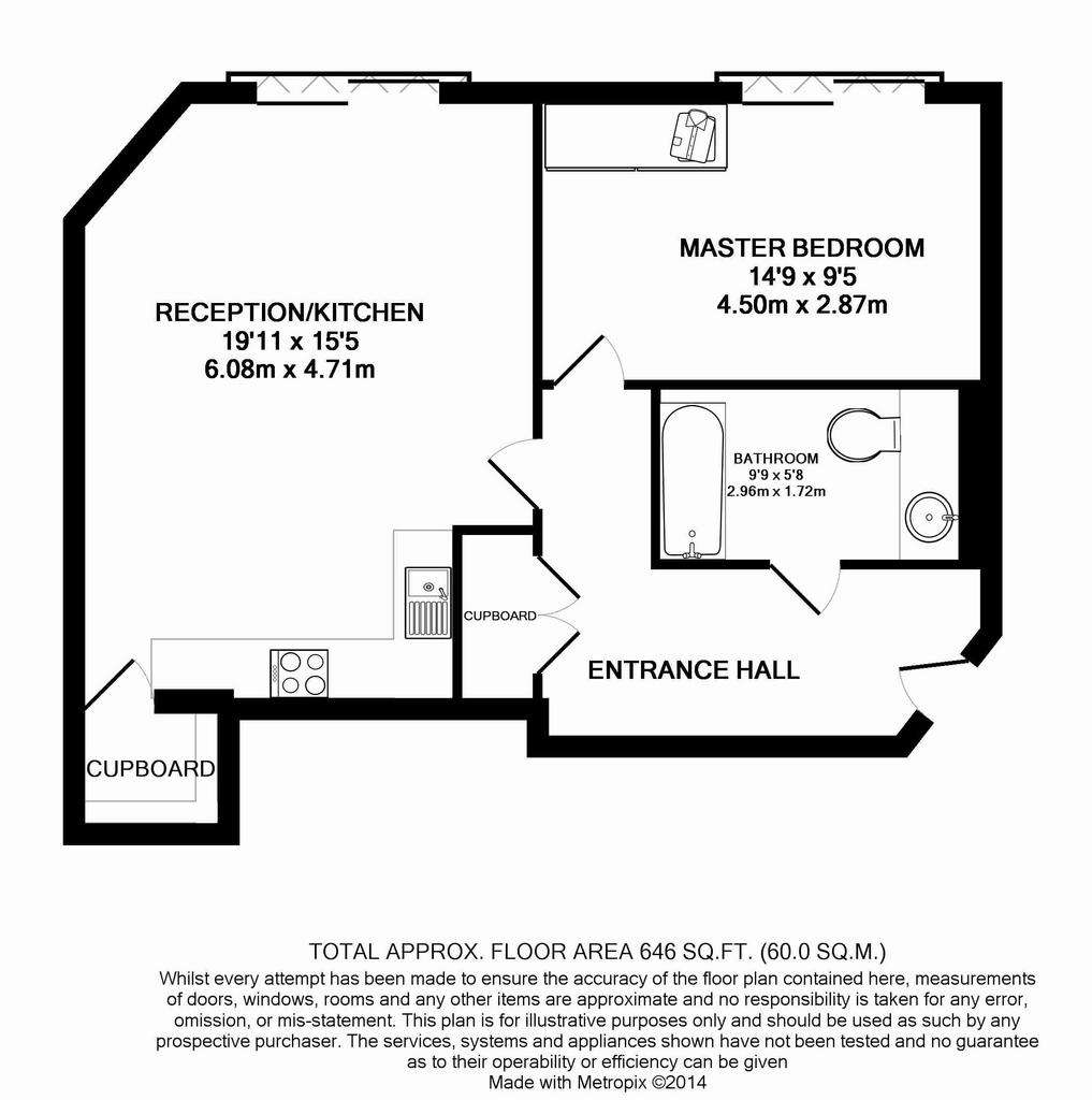 1 bedroom flat for sale - floorplan