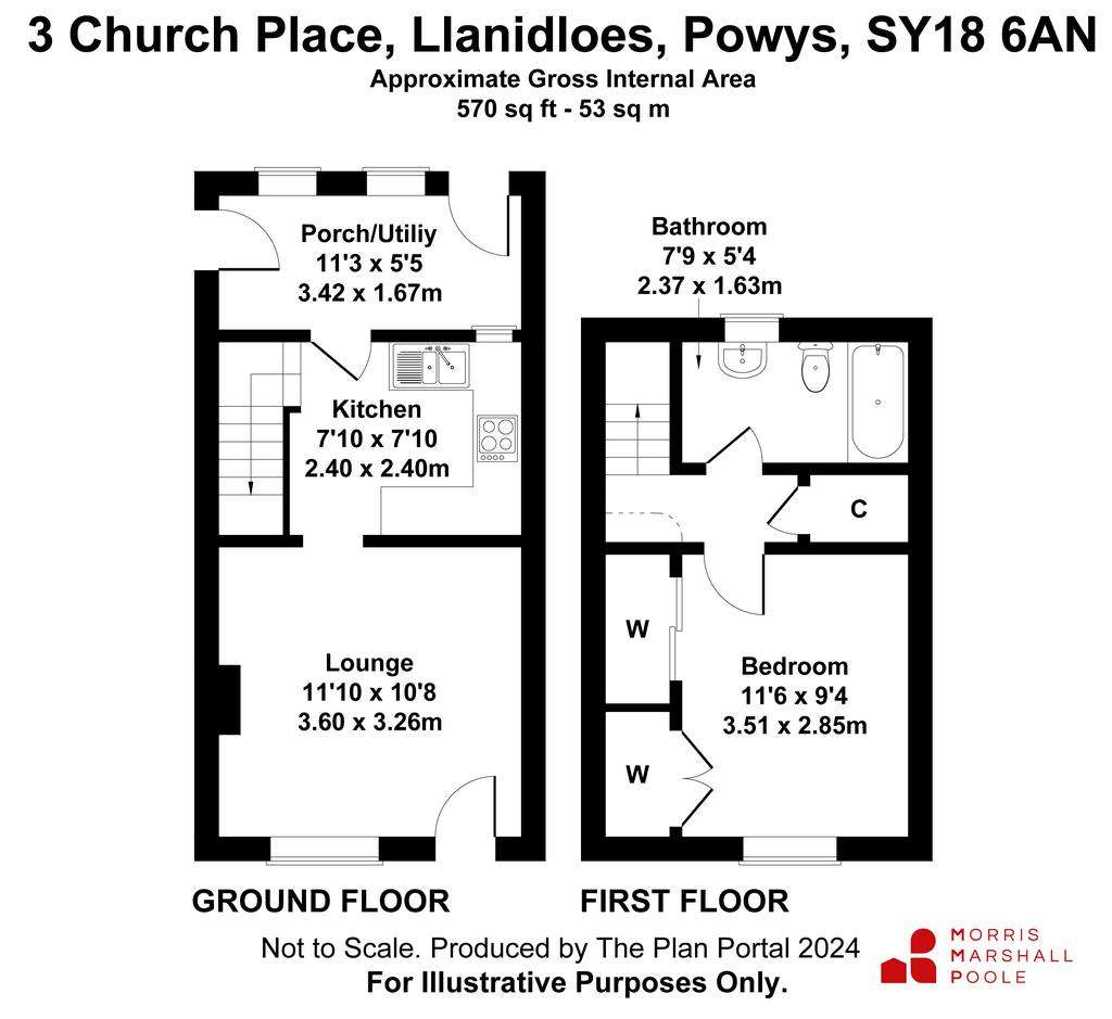 1 bedroom terraced house for sale - floorplan