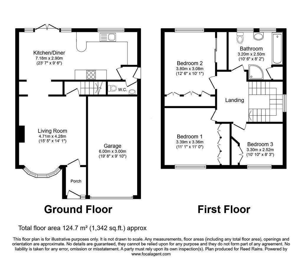 3 bedroom detached house for sale - floorplan