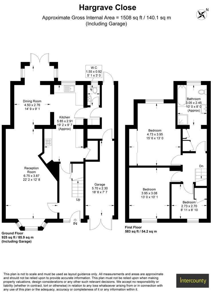 3 bedroom semi-detached house for sale - floorplan