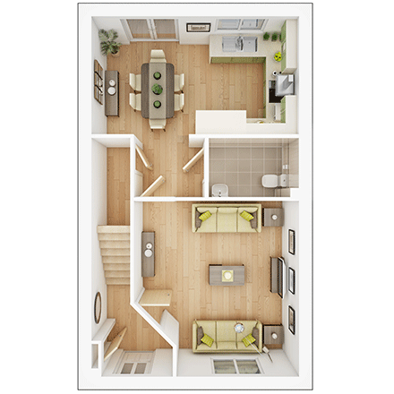 3 bedroom terraced house for sale - floorplan