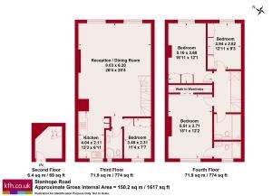 4 bedroom flat to rent - floorplan