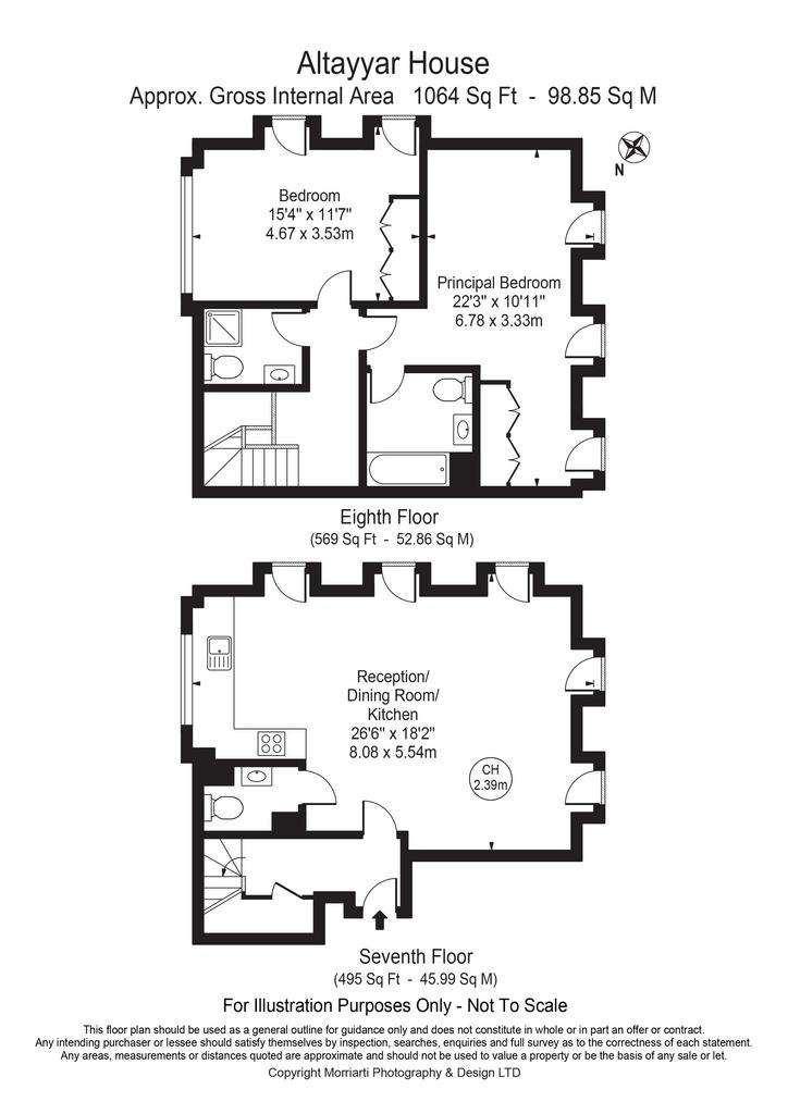 2 bedroom flat to rent - floorplan