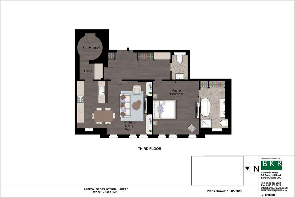 1 bedroom flat to rent - floorplan